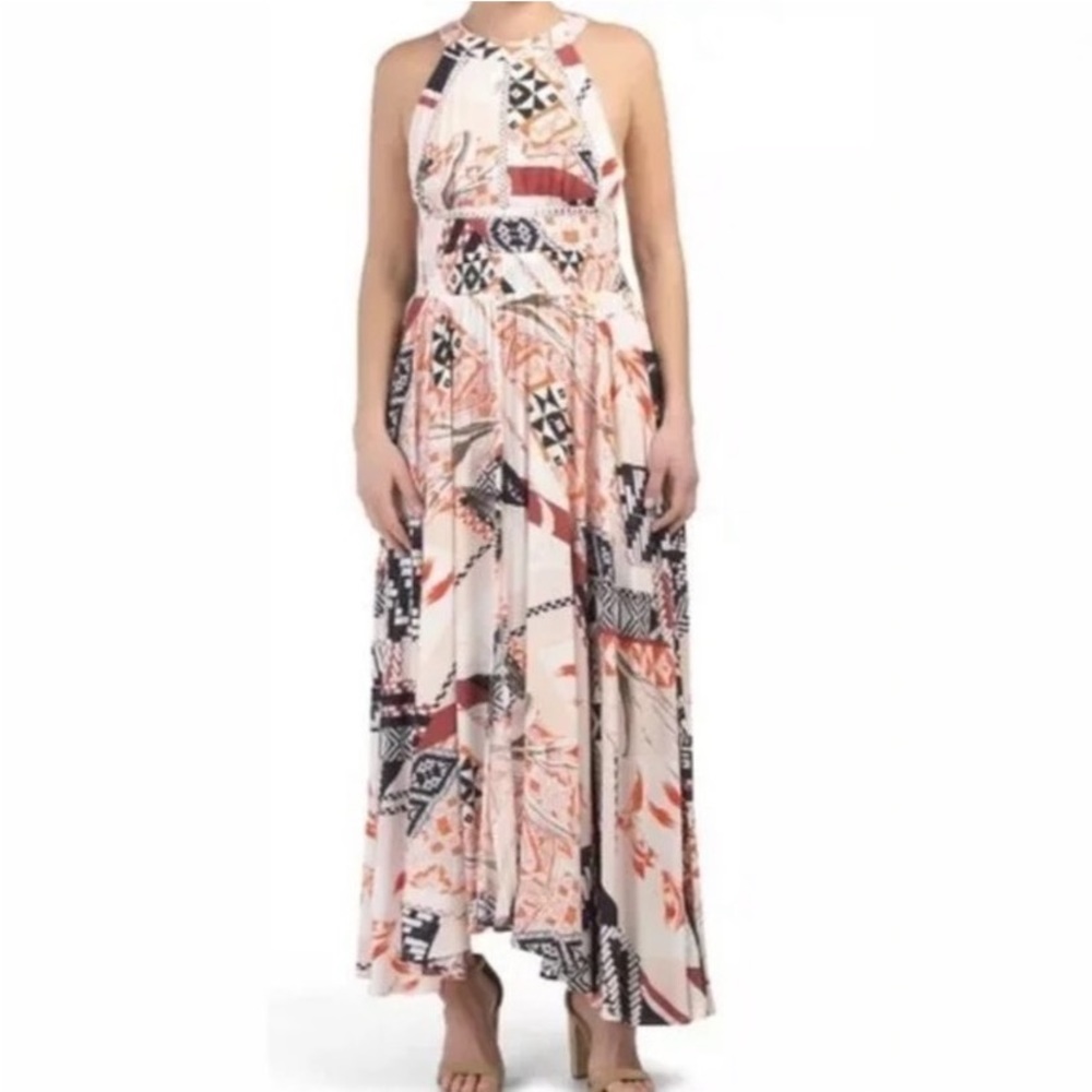 🎉HP🎉 Anthropologie Abel The Label Gemini Vienna Mulitcolor Midi Dress Size XS